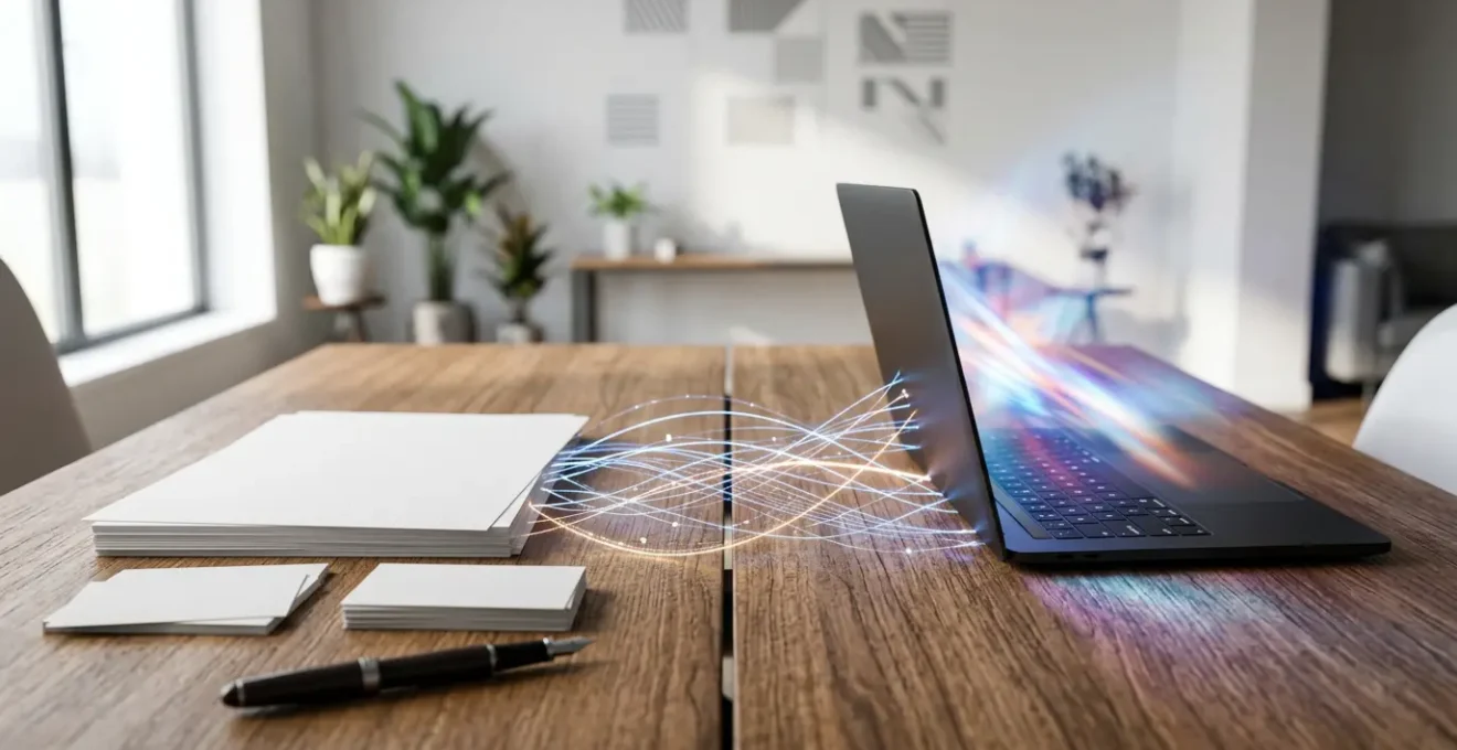 Professional optimizing their digital presence across multiple platforms for recruiter visibility