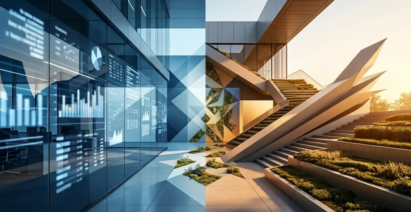 Strategic balance between short-term gains and long-term growth representing ROI complexity