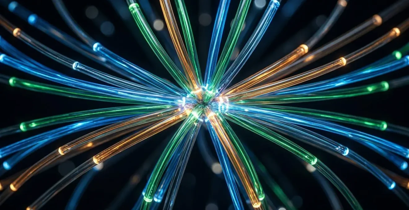 Central communication hub with radiating connections during crisis response