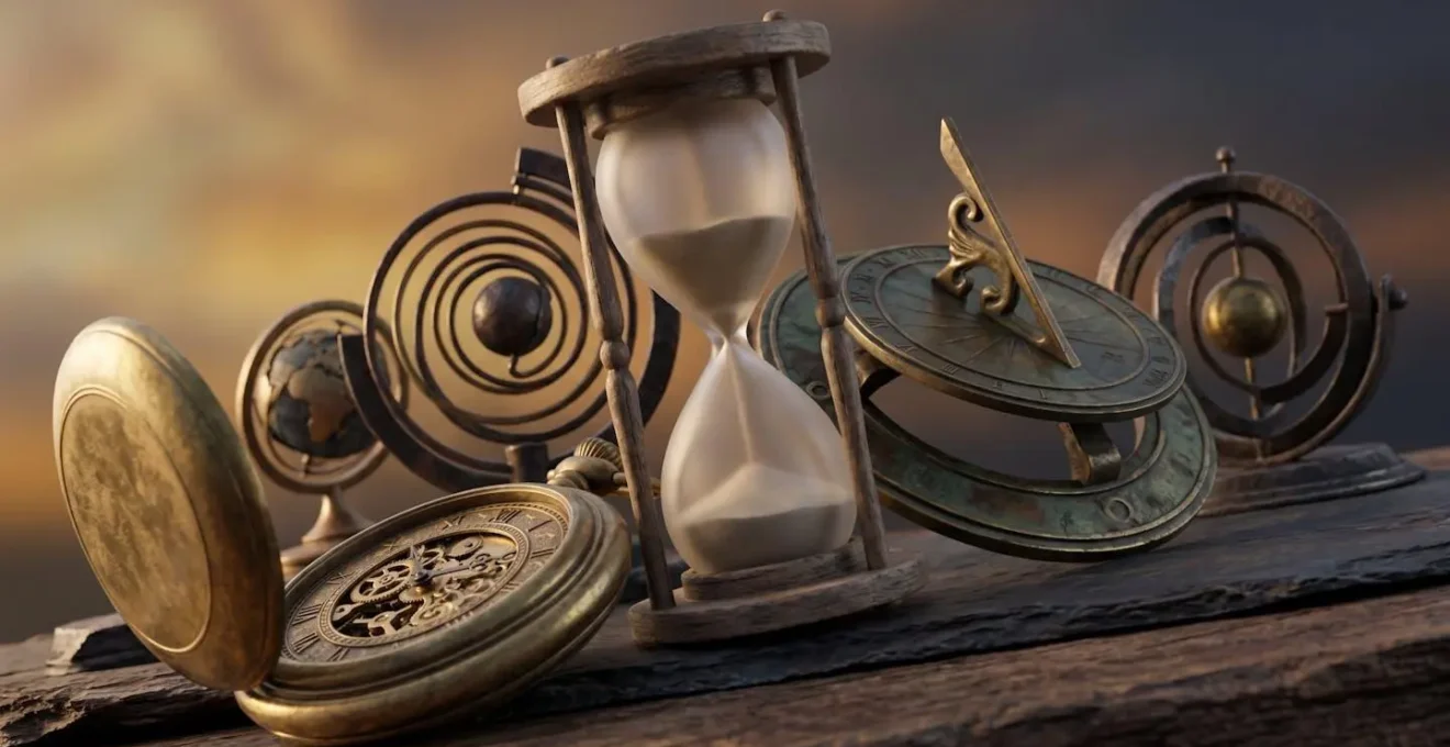 Abstract representation of time cycles and review rhythms