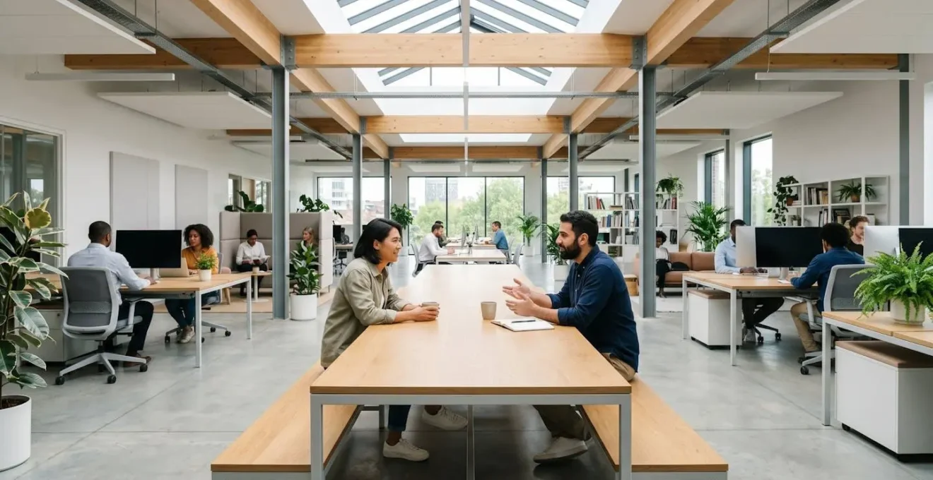 Natural mentorship relationship developing in modern workplace setting