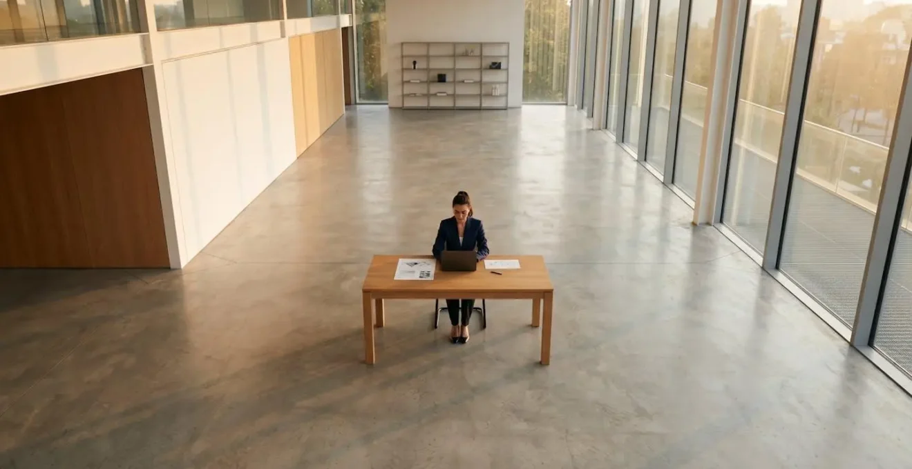 A professional analyzing career strategy documents in a modern workspace, illustrating the need for careful career planning.